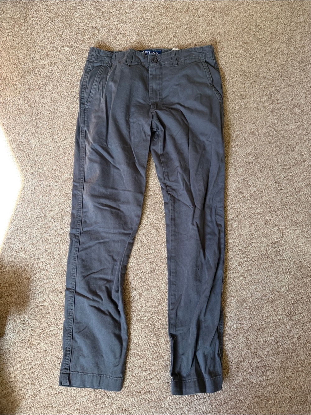 Arizona Jean Company Men's Charcoal Straight-Leg Chinos